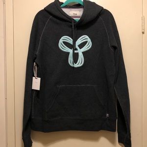 TNA XL Baltic Grey Hoodie with light blue emblem